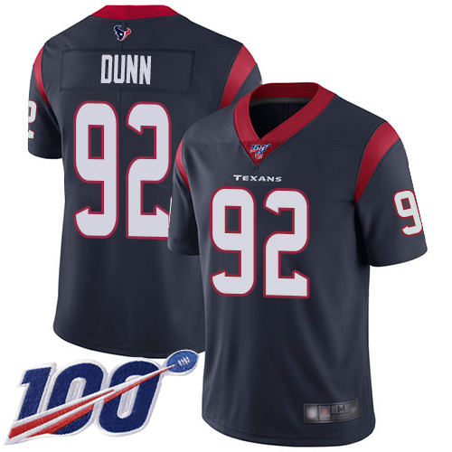 Houston Texans Limited Navy Blue Men Brandon Dunn Home Jersey NFL Football #92 100th Season Vapor Untouchable->houston texans->NFL Jersey